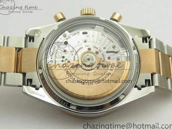 0212 Thermal Speedmaster ’57 Co-Axial SS RG OMF 1:1 Best Edition White Dial On SS RG Bracelet A9300 (Free Leather Strap) 8074